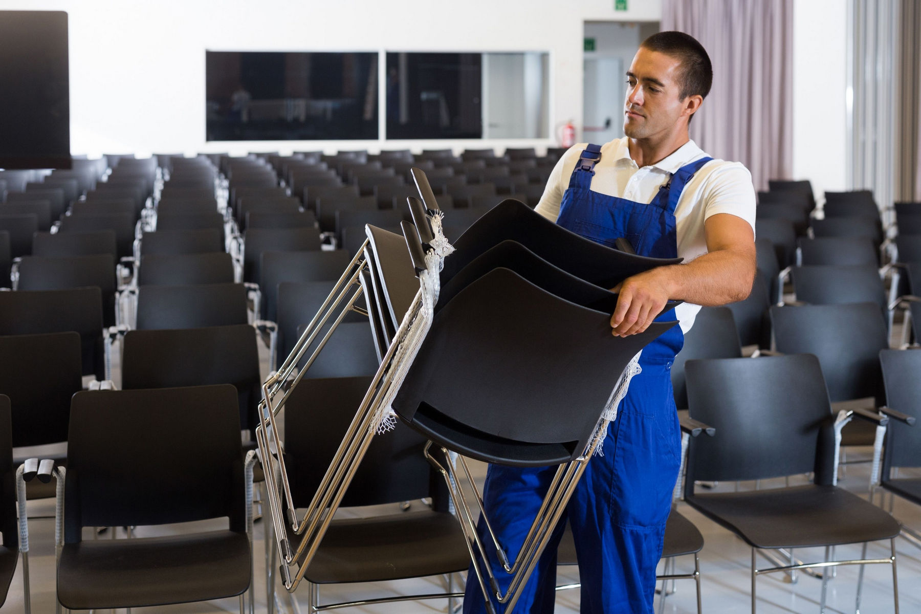 professional commercial cleaning set up